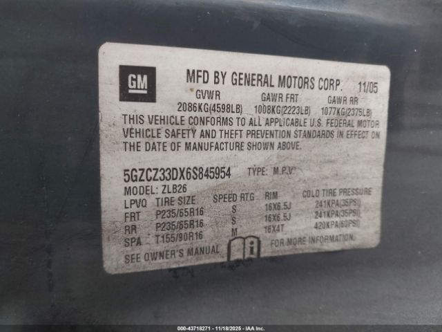 2006 SATURN VUE 5GZCZ33DX6S845954 Photo 8