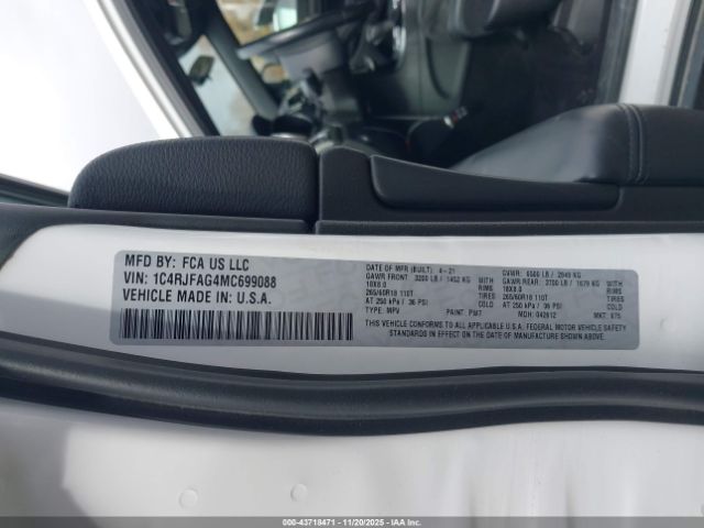 2021 JEEP GRAND CHEROKEE 1C4RJFAG4MC699088 Photo 8