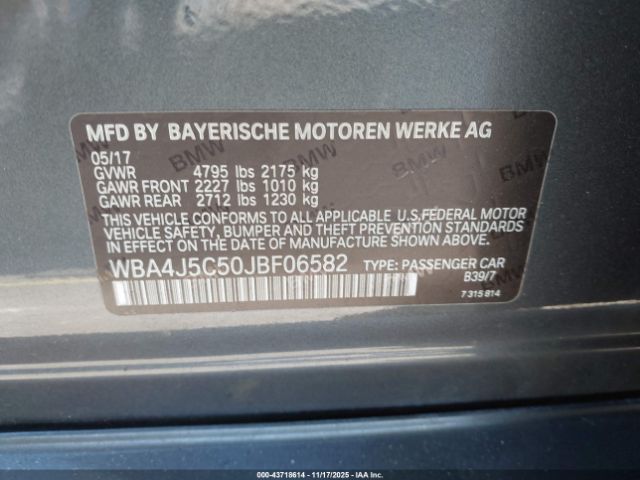 2018 BMW 440I GRAN COUPE WBA4J5C50JBF06582 Photo 8