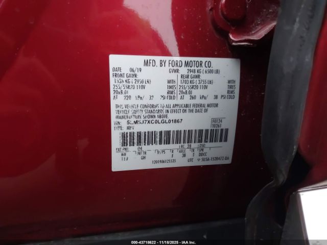 2020 LINCOLN AVIATOR 5LM5J7XC0LGL01867 Photo 8