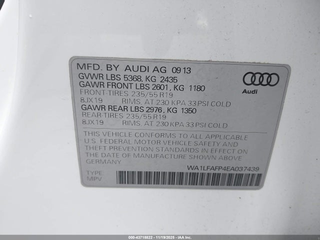 2014 AUDI Q5 WA1LFAFP4EA037439 Photo 8