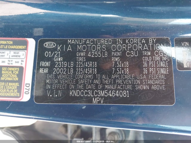 KIA Niro Touring 2021 KNDCC3LC3M5464081 Image 9