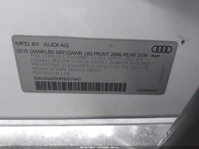 2015 AUDI A8 L WAU3GAFD0FN037440 Photo 8