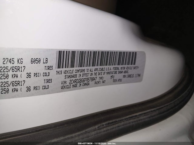 Dodge Grand Caravan American Value Pkg 2015 2C4RDGBG6FR579847 Image 9