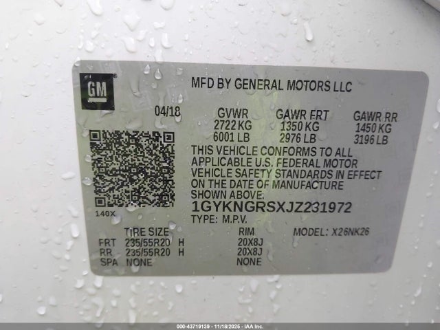 2018 CADILLAC XT5 1GYKNGRSXJZ231972 Photo 8