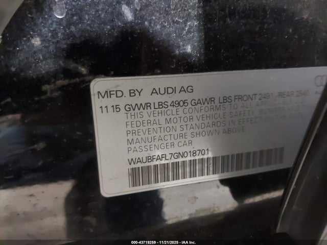 2016 AUDI A4 WAUBFAFL7GN018701 Photo 8