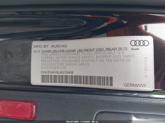 2018 AUDI A4 WAUENAF4XJA076468 Photo 8