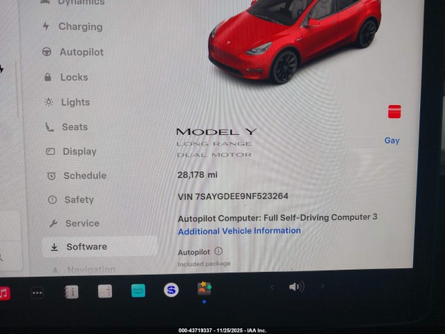 2022 TESLA MODEL Y 7SAYGDEE9NF523264 Photo 6