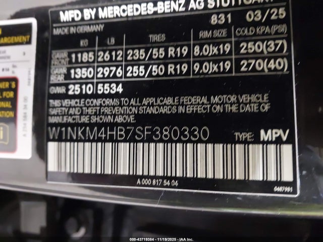 W1NKM4HB7SF380330 Mercedes-Benz Glc 300 4matic Suv