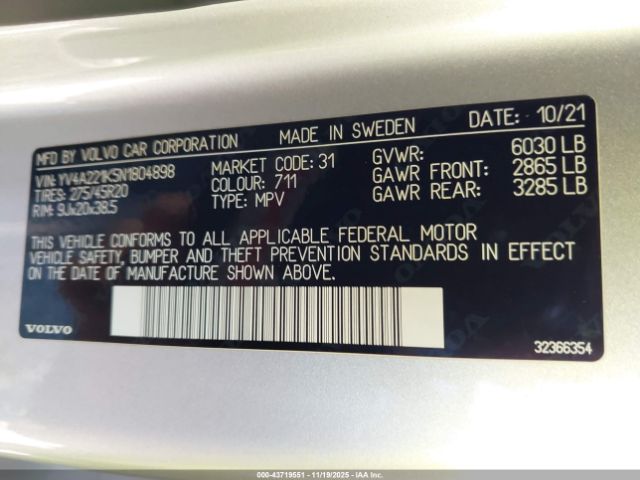 2022 VOLVO XC90 YV4A221K5N1804898 Photo 8