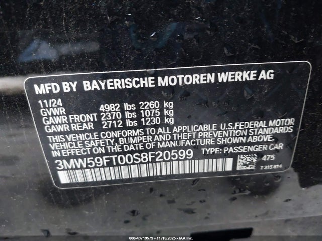 BMW M340I 2025 3MW59FT00S8F20599 Image 9