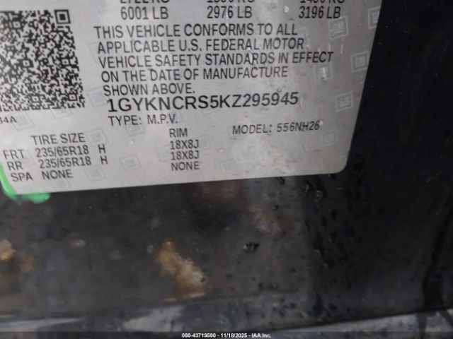 2019 CADILLAC XT5 1GYKNCRS5KZ295945 Photo 8