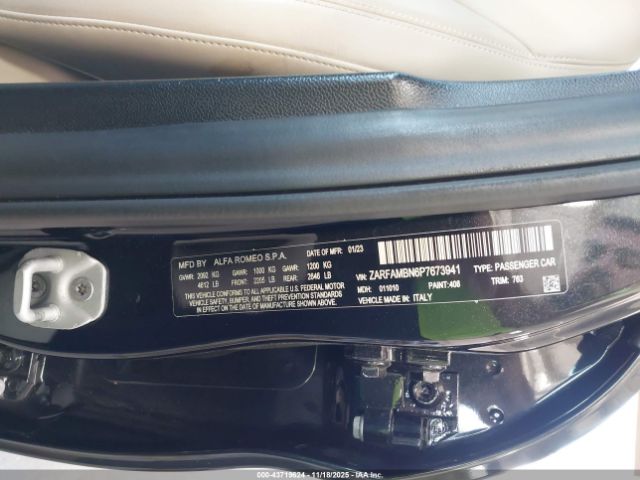 2023 ALFA ROMEO GIULIA ZARFAMBN6P7673941 Photo 8