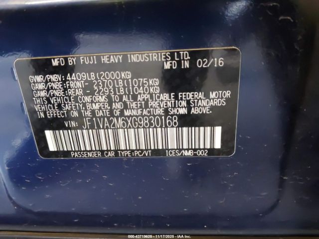 2016 SUBARU WRX STI JF1VA2M6XG9830168 Photo 8