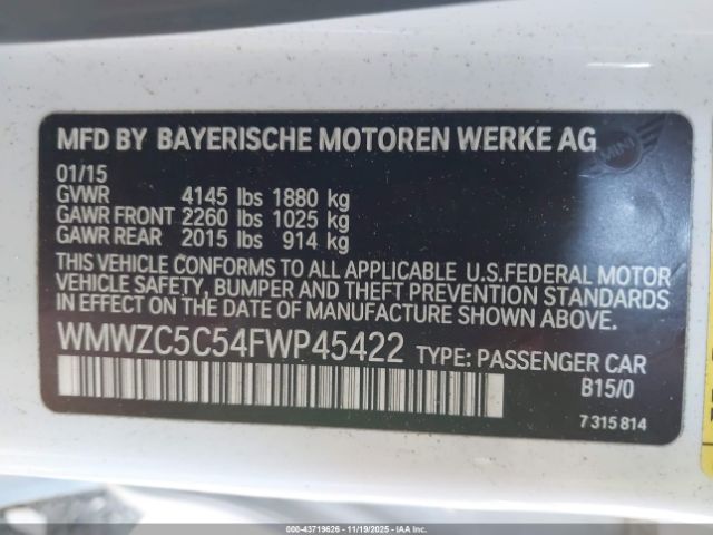 2015 MINI COUNTRYMAN WMWZC5C54FWP45422 Photo 8