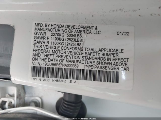 2022 ACURA TLX 19UUB6F57NA000369 Photo 8