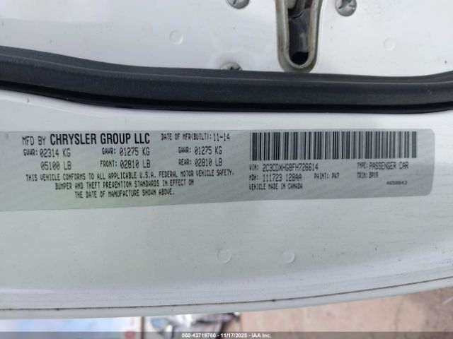 2015 DODGE CHARGER 2C3CDXHG8FH726614 Photo 8