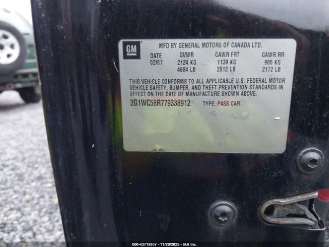 2007 CHEVROLET IMPALA 2G1WC58R779338912 Photo 8