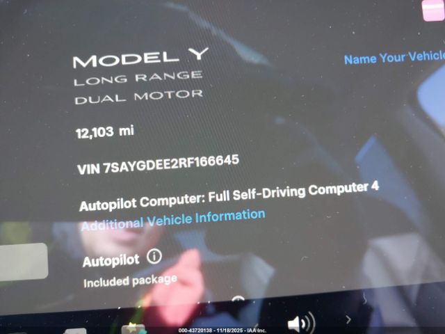 2024 TESLA MODEL Y 7SAYGDEE2RF166645 Photo 6
