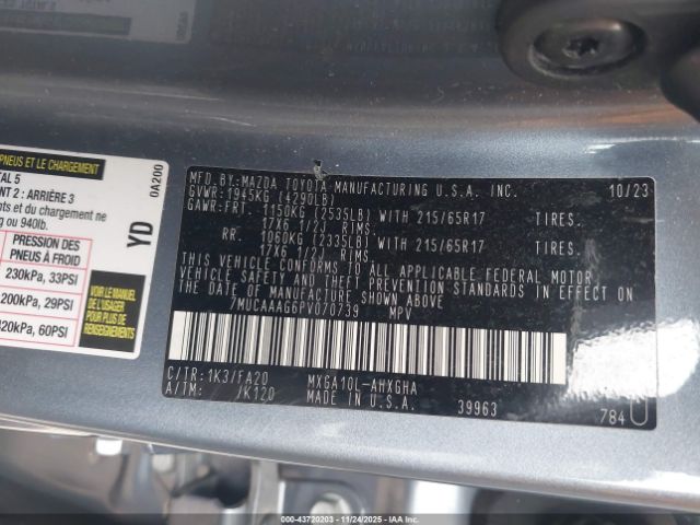 2023 TOYOTA COROLLA CROSS 7MUCAAAG6PV070739 Photo 8