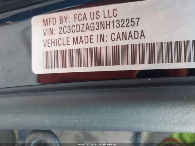 2022 DODGE CHALLENGER 2C3CDZAG3NH132257 Photo 8