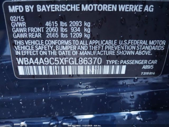 2015 BMW 428 GRAN COUPE WBA4A9C5XFGL86370 Photo 8