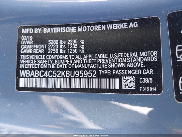 2019 BMW M850I WBABC4C52KBU95952 Photo 8