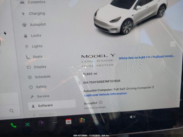 2022 TESLA MODEL Y 7SAYGDEE1NF321826 Photo 6
