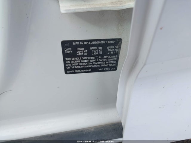 W04GL6SX8J1061458 Buick Regal Sportback Preferred