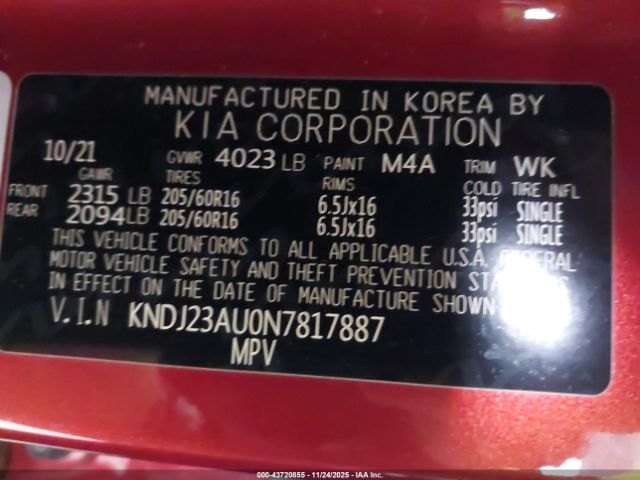 2022 KIA SOUL KNDJ23AU0N7817887 Photo 8