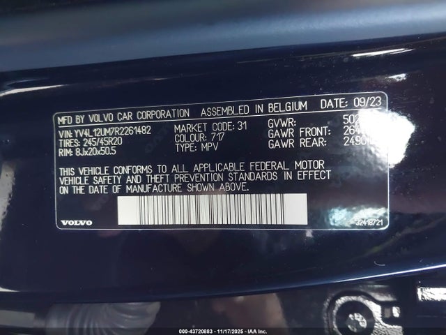 2024 VOLVO XC40 YV4L12UM7R2261482 Photo 8