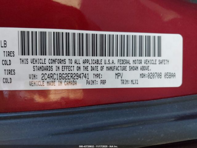 2014 CHRYSLER TOWN & COUNTRY 2C4RC1BG2ER294741 Photo 8