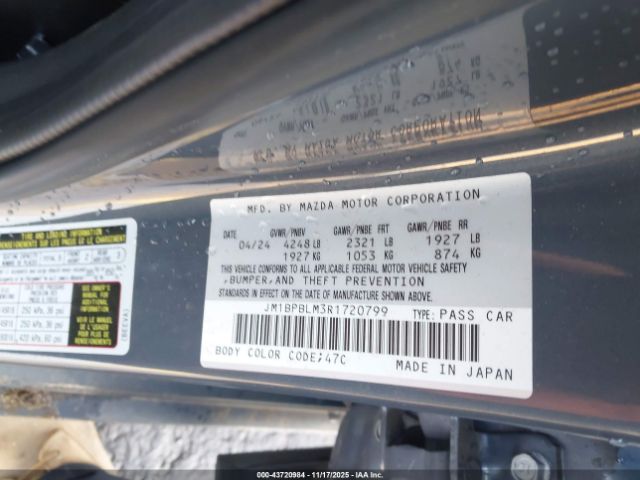 2024 MAZDA MAZDA3 JM1BPBLM3R1720799 Photo 8
