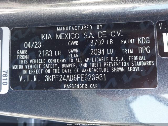 2023 KIA FORTE 3KPF24AD6PE623931 Photo 8