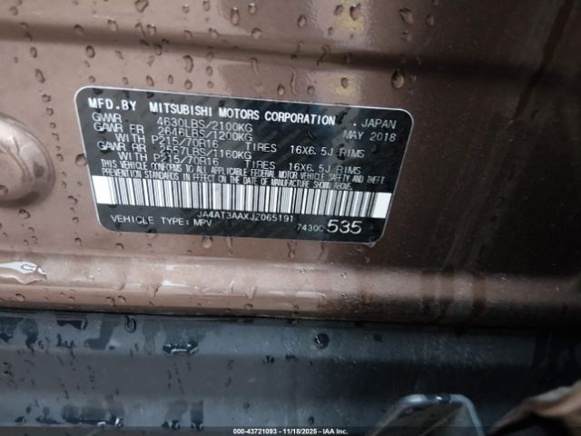 2018 MITSUBISHI ECLIPSE CROSS JA4AT3AAXJZ065191 Photo 8