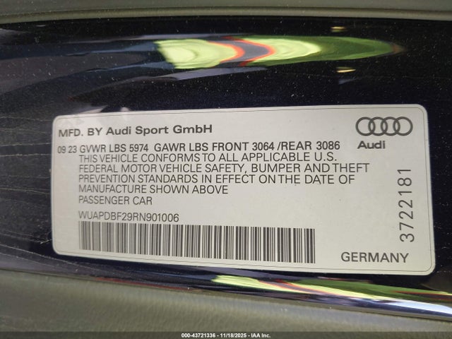 2024 AUDI RS 7 SPORTBACK WUAPDBF29RN901006 Photo 8