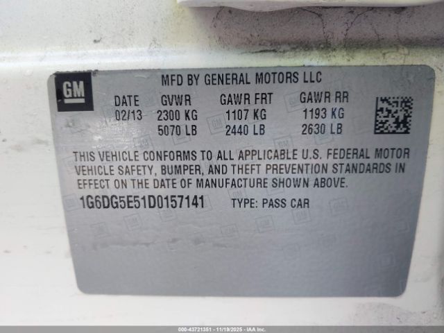 2013 CADILLAC CTS 1G6DG5E51D0157141 Photo 8