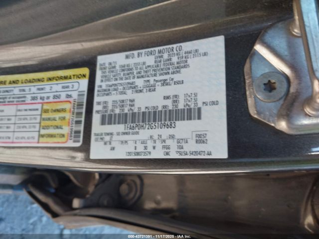 2016 FORD FUSION 1FA6P0H72G5109683 Photo 8