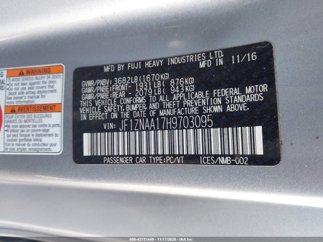 2017 TOYOTA 86 JF1ZNAA17H9703095 Photo 8