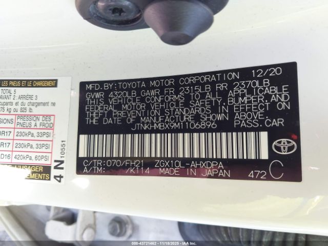 2021 TOYOTA C-HR JTNKHMBX9M1106896 Photo 8