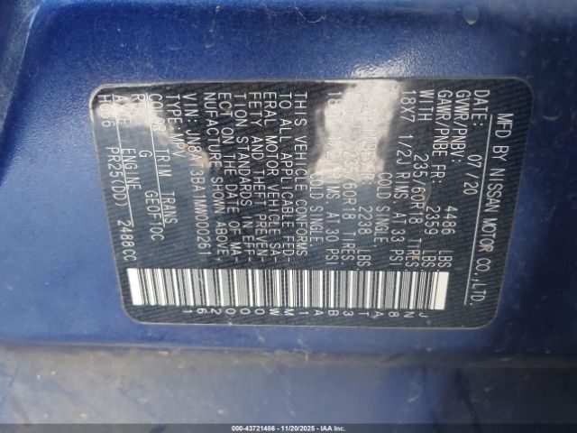 2021 NISSAN ROGUE JN8AT3BA1MW000261 Photo 8