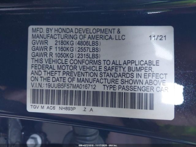 2021 ACURA TLX 19UUB5F57MA016712 Photo 8