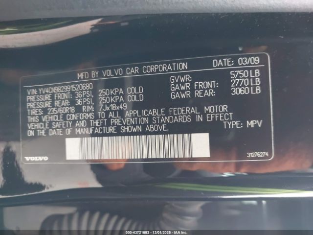 2009 VOLVO XC90 YV4CN982991520680 Photo 8