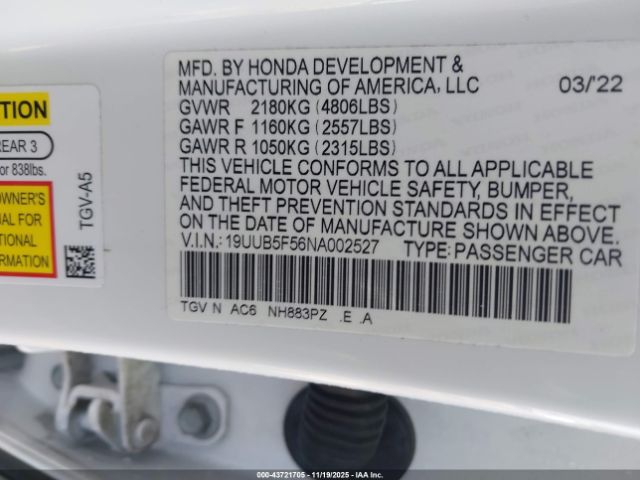 2022 ACURA TLX 19UUB5F56NA002527 Photo 8