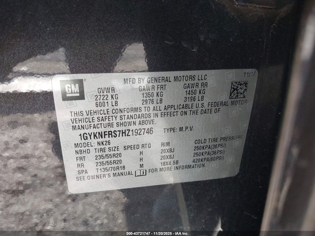 2017 CADILLAC XT5 1GYKNFRS7HZ192746 Photo 8