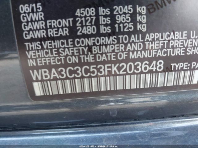 2015 BMW 320I WBA3C3C53FK203648 Photo 8