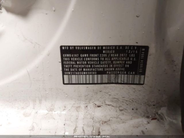 2016 VOLKSWAGEN GOLF 3VW217AU3GM038083 Photo 8