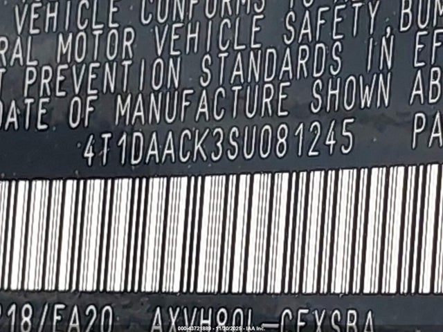 Toyota CAMRY SE 2025 4T1DAACK3SU081245 Image 9