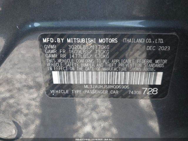 2024 MITSUBISHI MIRAGE ML32AUHJ5RH006906 Photo 8