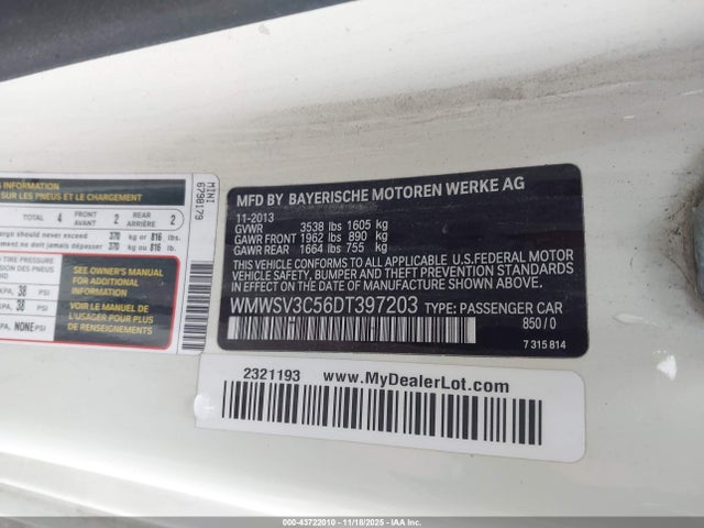 2013 MINI HARDTOP WMWSV3C56DT397203 Photo 8